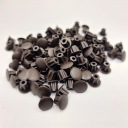 100x Nábytková hmoždinka do otvoru priemer 5 wenge