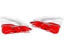 NÁLEPKY NÁLEPKY POĽSKÁ VLAJKA PL SET 2 ks. UV