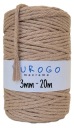 Macrame Cord Twisted Cotton Ecological Béžová 20m 3mm