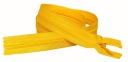 Pevný skrytý zips, žltý, 22 cm