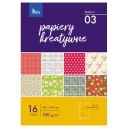 Kreatívny papier A3 sada č.03, 16 listov