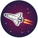 DEKORATÍVNE nálepky 10 kusov Vesmírna RAKETA