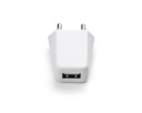 USB AC NABÍJAČKA, plochá, biela