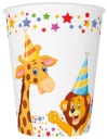 PAPIEROVÉ POHÁRKY ŽIRAFA PANDA BALÓNKY 250ML 8 KS