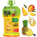 BOBSNAIL MUS smoothie bez CUKRU TROPICAL tropic MANGO BANÁN ANANÁS 120G