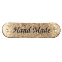 Etiketa z ekokože HANDMADE, zlato 2657