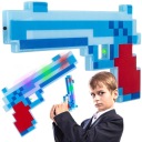HRAČKÁ ZBRAŇ, ZVUK OSVETLENIA, LASER PIXEL LED