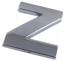 V2I52 ZNAK PÍSMENO CHROMOVÉ PÍSMENO Z z VEĽKÉ 5,6cm