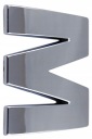 S8I14 PÍSMENO ČÍSLO ČÍSLA CHROME M ZNAK PÍSMENO