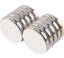 SILNÉ NEODYMIOVÉ MAGNETY SADA 10 KS 10mm x 2mm