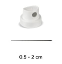 TRYSKA BIELA ​​STRIEBORNÁ 0,5-2 cm NÁSTREK NA STRIEKANIE