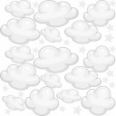 Samolepky na stenu STAR CLOUDS 50x75cm CH2