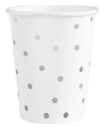 Papierové kelímky 220ml 6ks narodeninové biele ročné