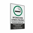 Vyhradená fajčiarska zóna - nálepka 10x15