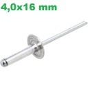 Alu trhací nit s veľkou hlavou, 4,0x16mm / 50 kusov