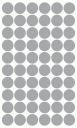 CIRCLE Nálepky Bodky 3cm 60ks Strieborná