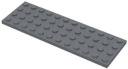 LEGO TANIER 4X12 TMAVO SIVÁ 3029