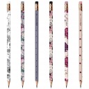 6 x ceruzka s gumou HB TRENDS FLOWERS DOTS INTERPRINT (31632 SADA)