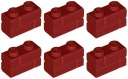 LEGO 98283 TEHLA 1x2 tmavo červená (6g) 6 ks.
