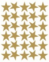 STARS Nálepky Hviezdy 5cm 30ks ZLAT