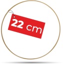 Kovový prsteň, lapač snov, ZLATÝ MATNÝ, 22 cm