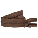 Páska na špirálový zips 3 mm, HNEDÁ, 20 zipsov, 10 metrov