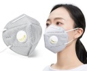 KN95 MASKA S VENTILOM S FFP2 FILTROM Šedá