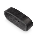 BETLEWSKI Kožené pútko na opasok, čierne, 4 cm