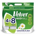 Toaletný papier Velvet EcoROLL Harmanček Aloe 4 rolky