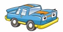 Detská samolepka na stenu auto 20x10cm