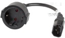 Napájací kábel IEC adaptér Adaptér 320 C14 20cm SCHUKO UPS zásuvka