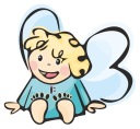 NÁLEPKA NA SKLENÝ NÁBYTOK ZRKADLO ANJEL CUPID