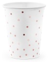 Biele poháre s bodkami Narodeninové 260 ml 6 ks.