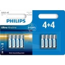 8x alkalické batérie Philips Ultra AAA R3 LR03