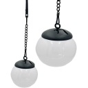 ZÁVEREČNÁ LED SOLARNÁ ZÁHRADNÁ LAMPA 10cm MLIEČNE BIELA ​​GUĽOVÁ OZDOBA DEKORACIA