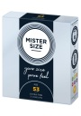 Hladké kondómy Mister Size - Veľkosť 53