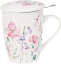 Porcelánový hrnček RAVI Decor Blossom s infuzérom 350 ml