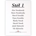 Plán stola, usporiadanie hostí na svadbu, karta A4