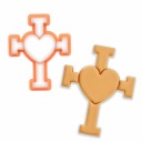 PREMIUM vykrajovačka CROSS Heart Holy Communion Outline