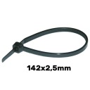 Sťahovacie pásky 142 x 2,5mm UV čierna HAUPA 100 ks