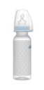 NIP Štandardná fľaša 250 ml, chlapec, 0-6m, M silikónový cumlík