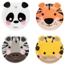 Papierové taniere ANIMALS Animals Safari Birthday Party 18cm 4 ks.