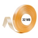 Saténová stuha Mandľová stuha rolka 12mm 32m Na ozdobu