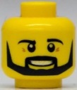 Lego New head Yellow Head Beard 3626cpb1213