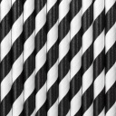 Slamky na pitie Black White Stripes Birthday Party 10ks
