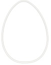 Kovové VAJÍČKO pre makramé BIELE VAJÍČKO 19/27 cm
