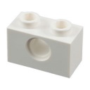 Lego Tehla 1x2 s otvormi 1ks Biela 3700 370001 N
