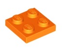 LEGO 2X2 ORANŽOVÝ TANIER Č. 3022 - 2 KS
