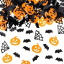 Halloweenske konfety - tekvice, pavučiny, netopiere