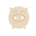 Ozdobný gombík LITTLE PIG nášivka dekoračný dekor